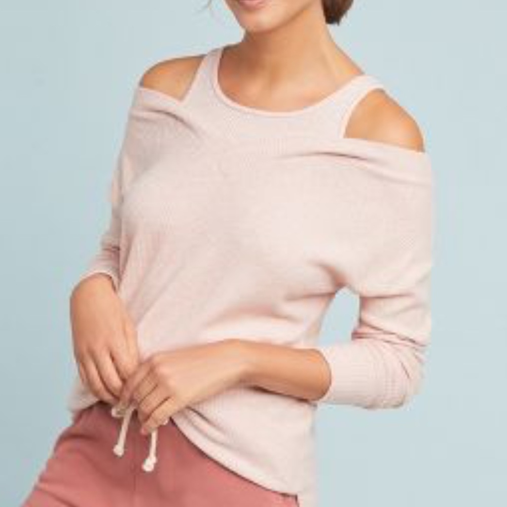 ANTHROPOLOGIE Open-Shoulder Pullover (L)-NWT